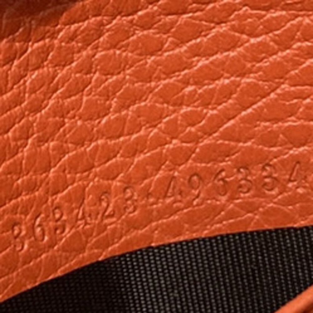 Gucci Long Wallet Round Zipper GG Canvas Leather Orange Beige 33 Kb040 - Picture 13 of 13